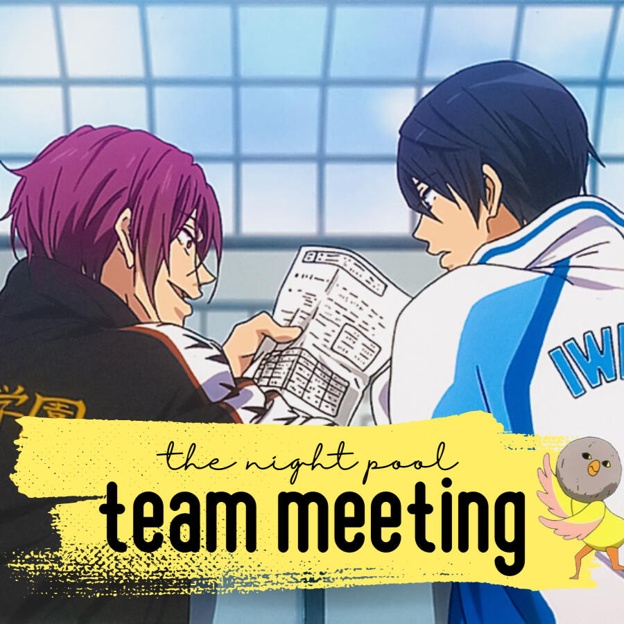 Rin and Haru going over some documents