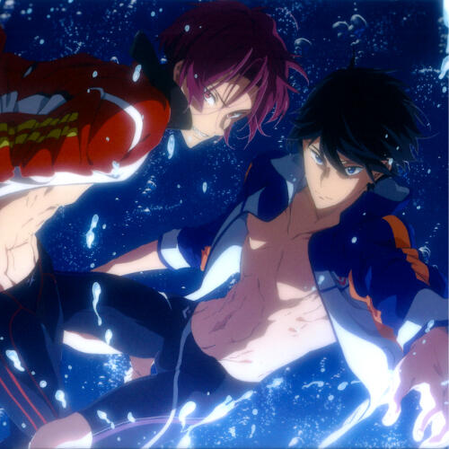 Rin and Haru underwater